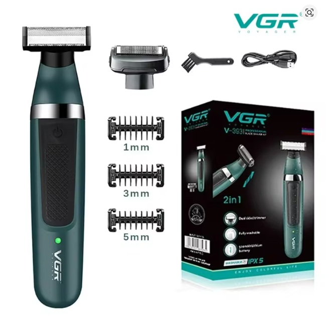 ماكينة VGR V-393 لحلاقة وتنعيم الدقن والجسم والمناطق الحساسة